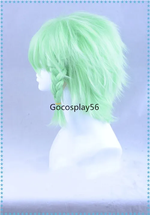 

MACROSS DELTA Reina Prowler Green Short Cosplay Hair Braid Halloween Role Play Hair