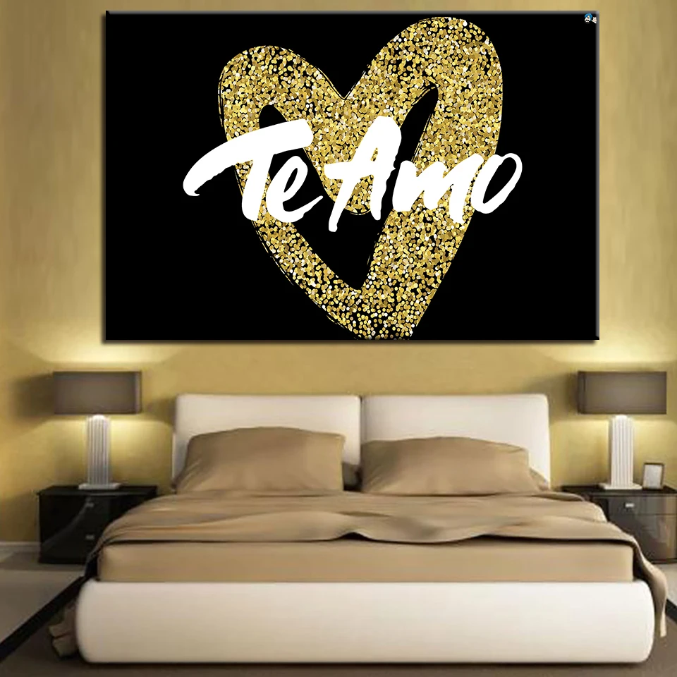 Embelish Холст Картина HD Печать гостиной стены искусства рамки те Amo картинки