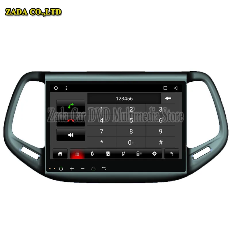 NaviTopia 10 1 дюймов Восьмиядерный Android 8 автомобильный dvd плеер для JEEP Compass 2016