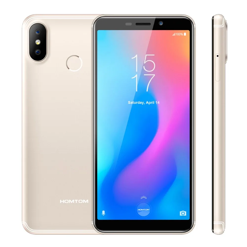 Homtom C2 MT6739 Quad Core 5.5 inch HD+ Screen Smartphone 2GB RAM 16GB ROM 13MP+2MP Dual Back Cam Face ID 4G LTE Mobile Phone | Мобильные