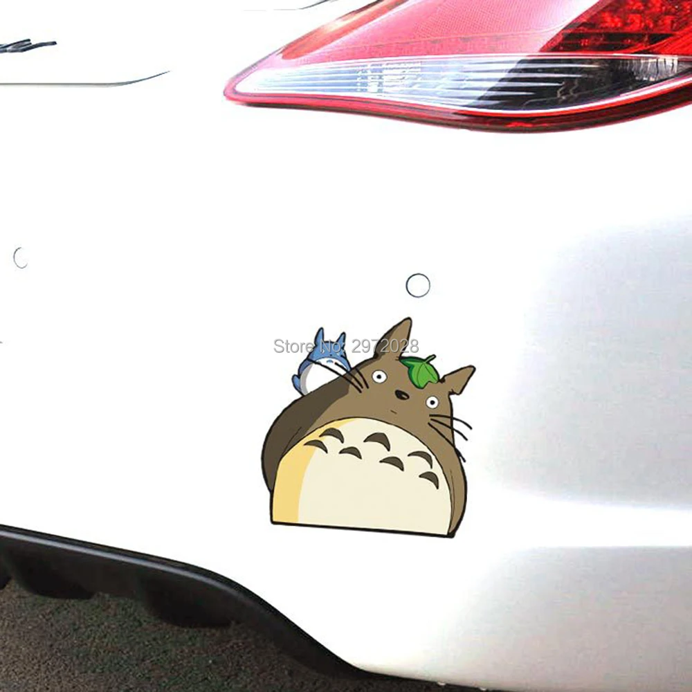 Забавные милые автомобильные наклейки Totoro глазки на окно заднее ветровое стекло