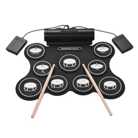 stereo digital folding drum kit electronic drum 9 silicon drum pads support midi function built in speakers usb powered