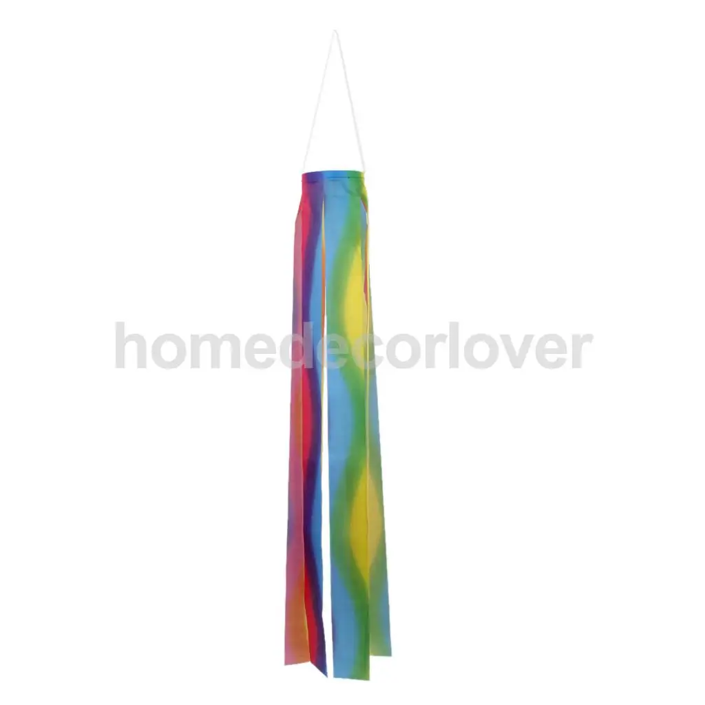 

100cm Rainbow Windsock Carp Flag Koi Nobori Wind Streamer Hanging Kite Decor