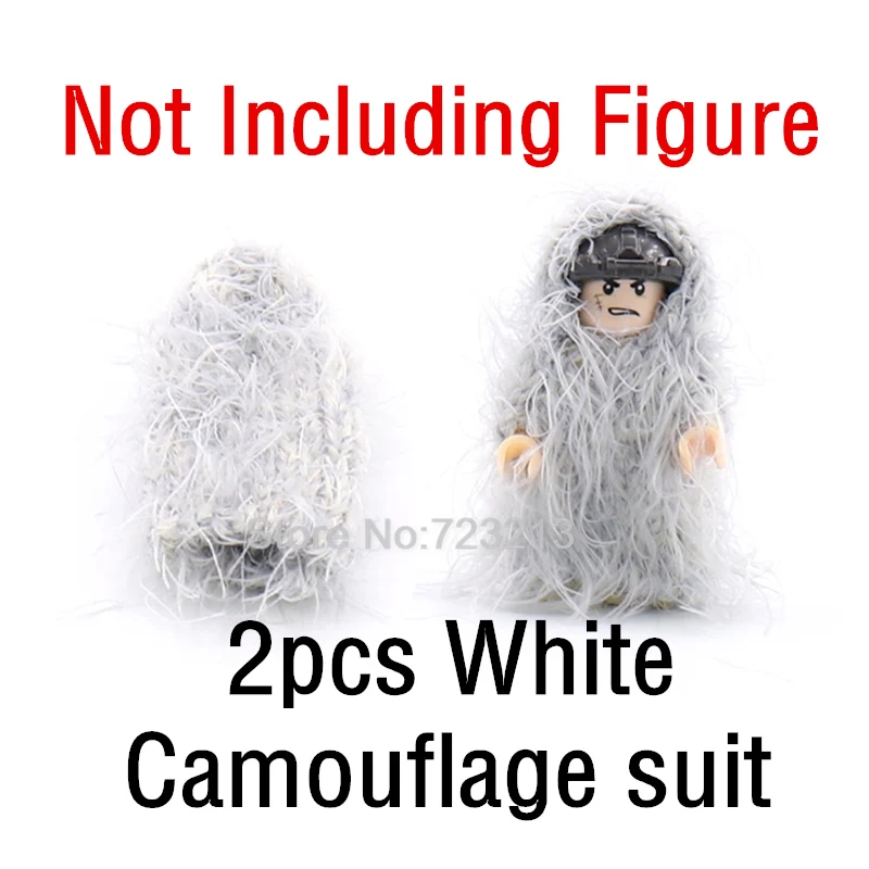 Snow Suit Одно здание блоки оружие в Военном Стиле SWAT фигурки части MOC аксессуары камуфляж костюм M2 машина гатлинг пистолет Модель кирпич игрушки - Цвет: Snow Suit