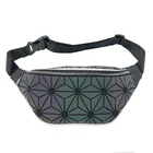 Модные поясные сумки с геометрическим рисунком, бампер, светящиеся поясные сумки для женщин, забавные Роскошные брендовые нагрудные сумочки