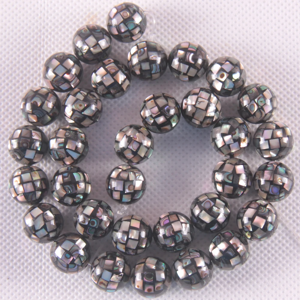 Натуральный 12 мм синий Новозеландский Абалон круглые бусины Бесплатная доставка