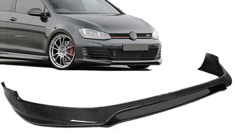 Настоящее углеродное волокно передний спойлер для Volkswagen VW GOLF 7 VII MK7 GTI бампер 2014UP V042