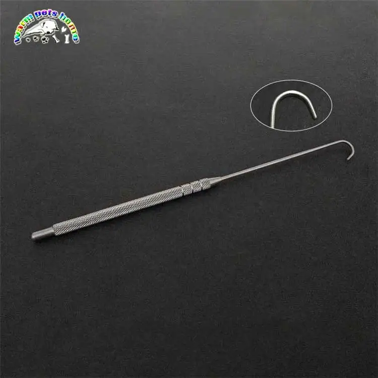 Flat head Spay Snook крючок для удаления яичников для животных ветеринарный крючок Snook Ovariectomy крюк для собак кошек ветеринарные инструменты - Цвет: Flat head