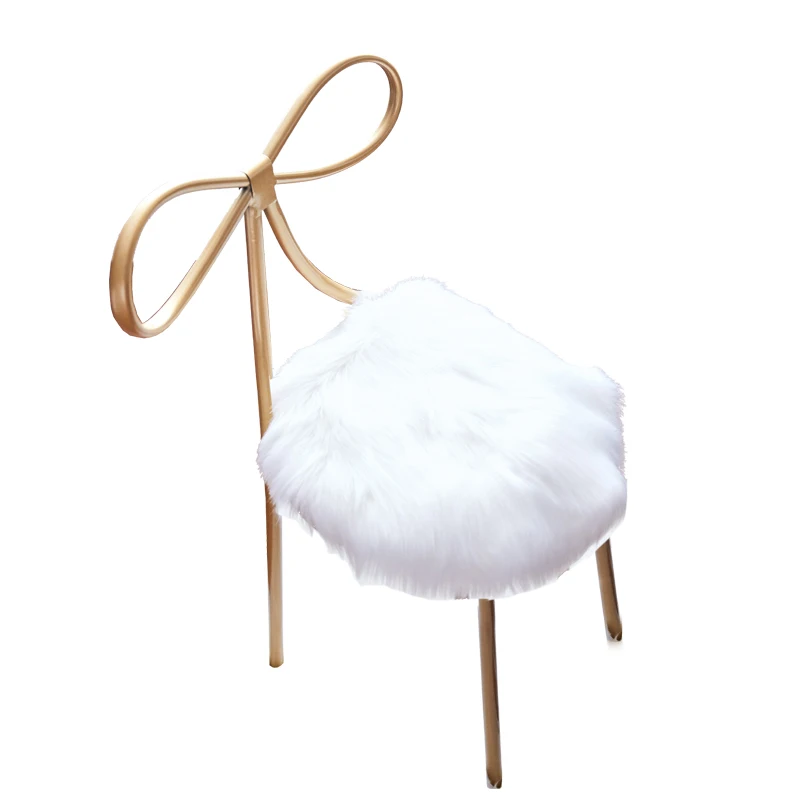 gold chair with mat Скандинавские металлические Бабочки Обеденный стул для макияжа кованого железа стул для отдыха - Цвет: gold chair with mat