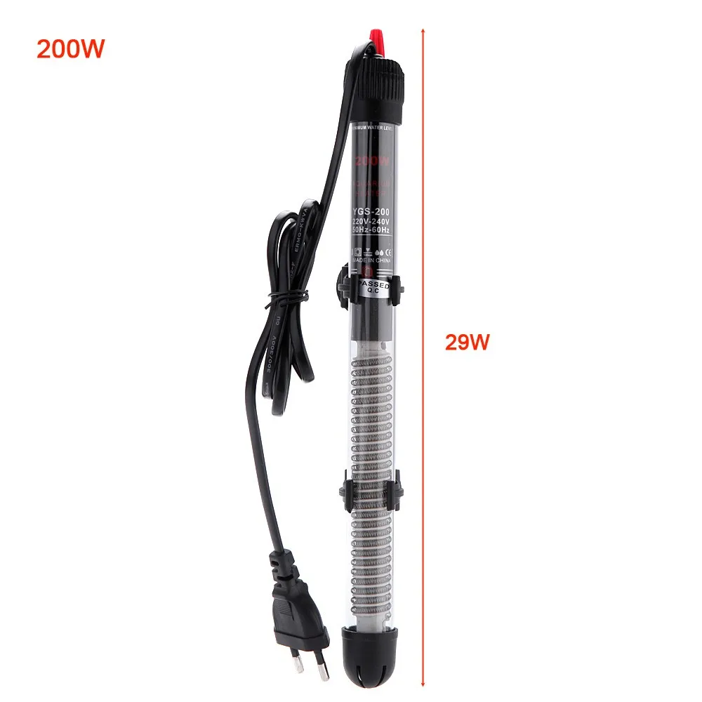 YUGE 25/50/100/200/300W аквариум нагревательным элементом аквариумный термометр стикер регулятор температуры для аквариума 220-240V