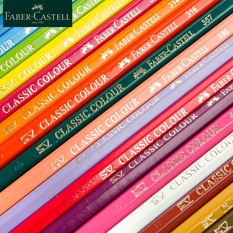 Набор масляных цветных карандашей Faber Castell 12/24/36/48/60 шт. радужных товары для