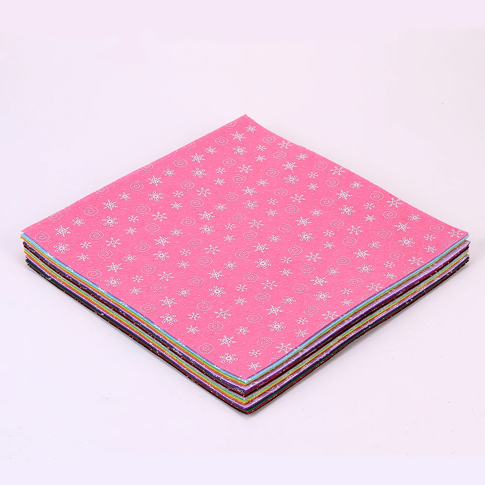 Набивная войлочная ткань Рождественский снежный узор нетканые Лоскутные шитые