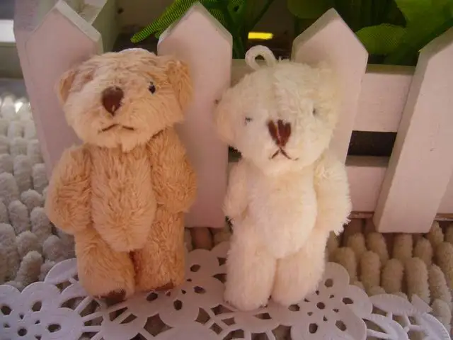 

Joint Plush bear toy dolls cloth doll 6cm clothes mobile phone accessories diy accessories material 10pcs/lot
