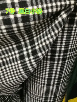 black white lattice Высококачественная плотная двухсторонняя кашемировая ткань, шерстяное пальто, ткань 0,5 м - Цвет: black white lattice