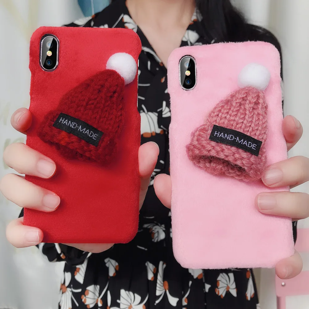 KISSCASE теплый рождественский милый чехол для телефона iPhone 6 6s 7 8 Plus чехлы вязаная