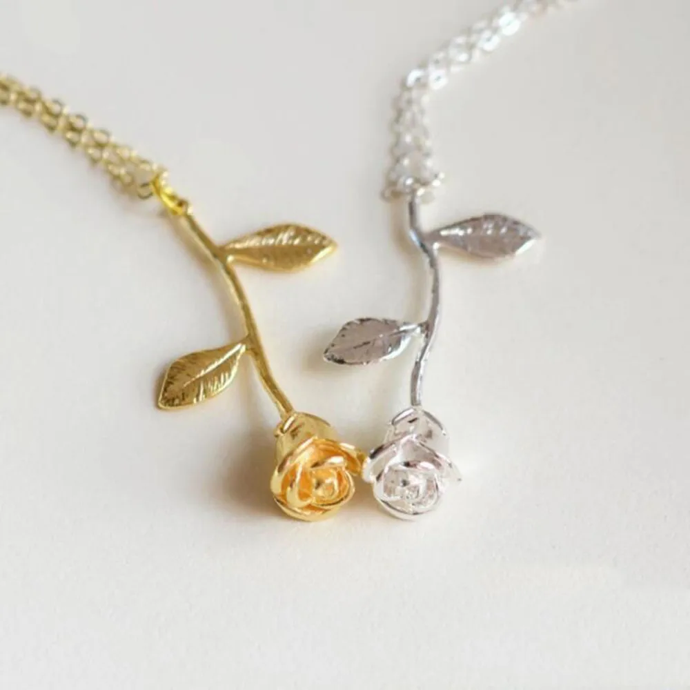 Модные Цепочки и ожерелья кулон Роза Юбилей персональный подарок|Шармы| |