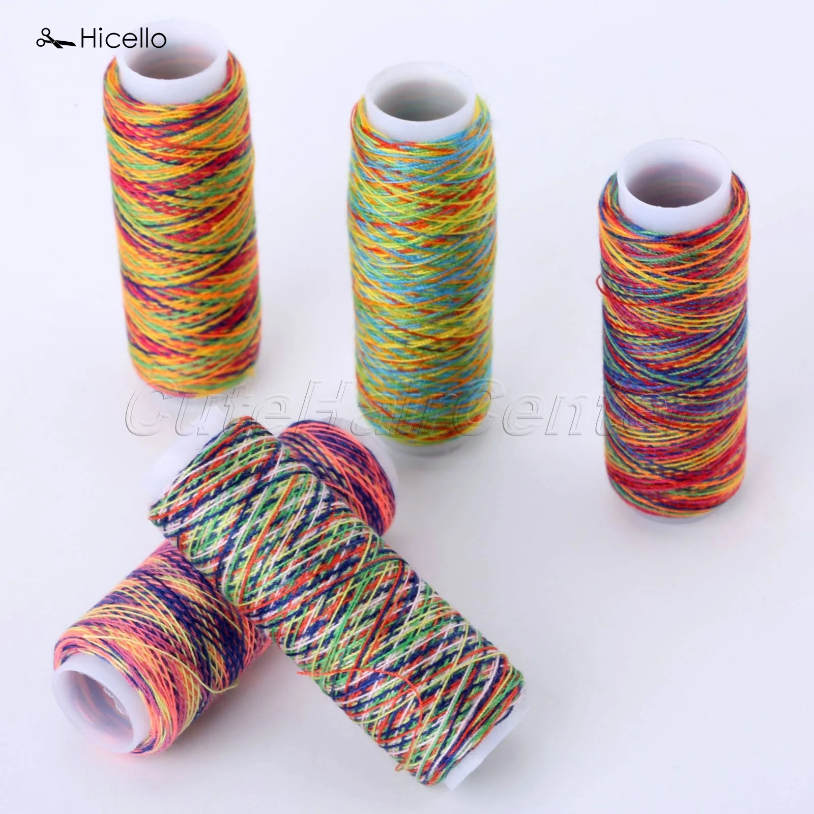Швейная нить Hicello 5 цветов ручная вышивка радужная цветная швейная домашняя