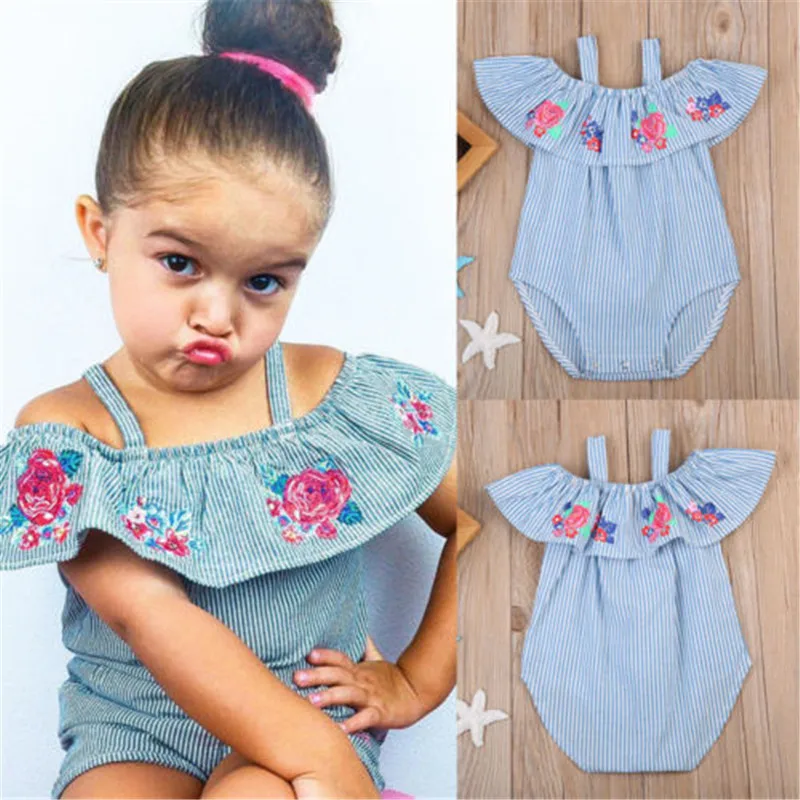 Одежда для новорожденных девочек повседневное летнее боди в полоску без рукавов