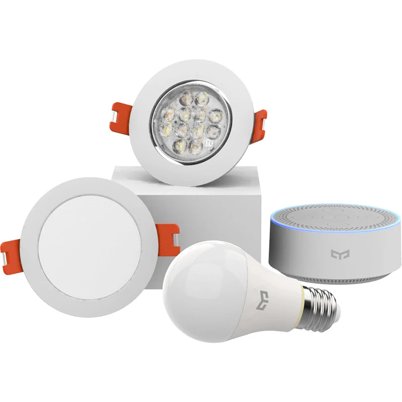 Xiaomi mijia yeelight bluetooth сеточная версия умная лампочка и светильник прожектор работает
