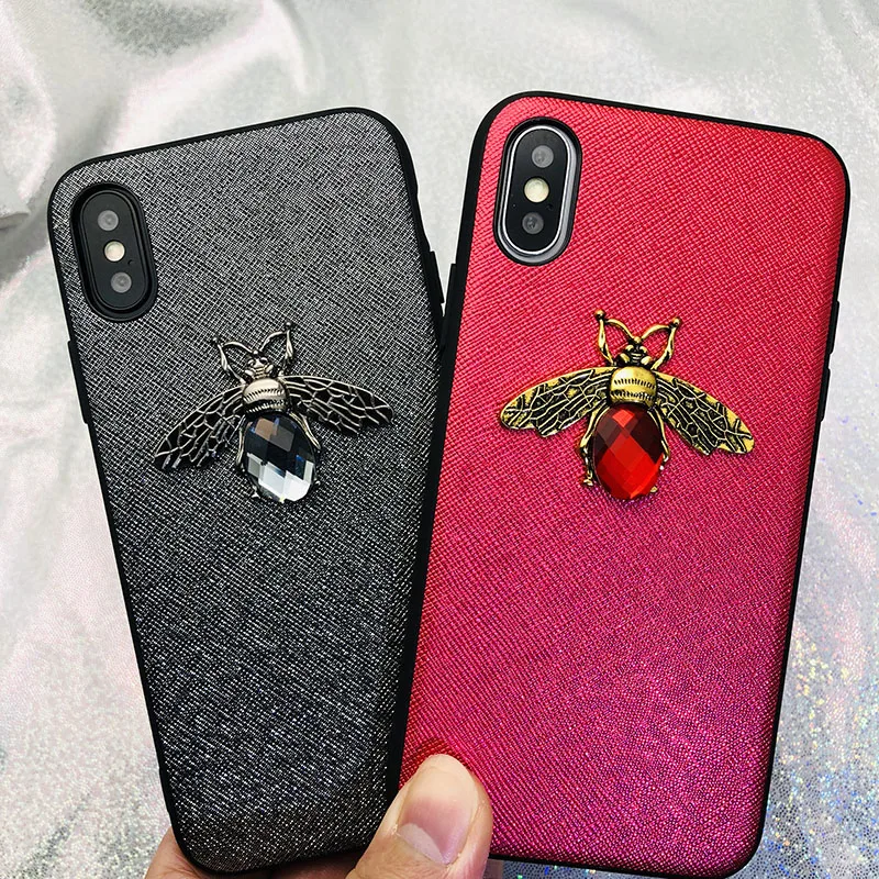 Блестящий чехол Bee для телефона iPhone X XR XS Max 8 7 6 S Plus Samsung A70 A50 A30 S8 S9 S10 lite Note 9 M20 M10