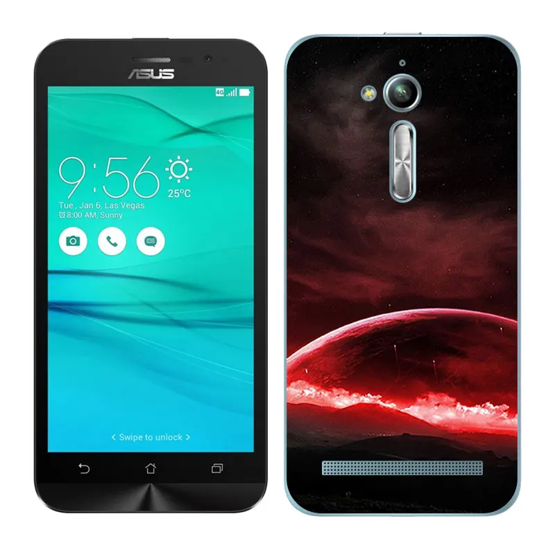 Для Asus Zenfone Go ZB500KL ZB500KG Мягкий Чехол Для Zenfone Go силиконовый чехол спящий окрашенный Для Zenfone Go ZB500KG 5,0" - Цвет: 17