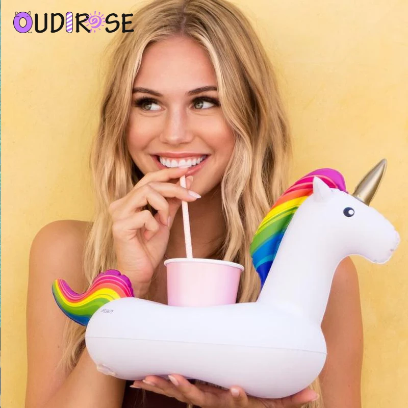 OUDIROSE Фламинго в форме ананаса держатель для напитков надувная плавающая чашка