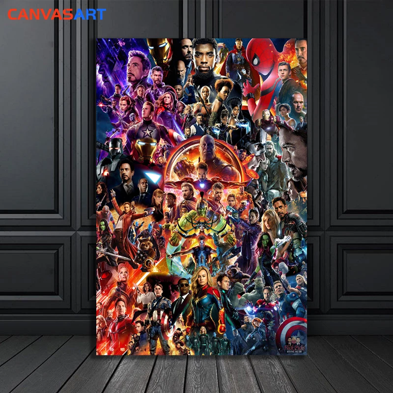 Холст Искусство один HD картины плакат для 11 лет Marvel кинематографическая Вселенная стоит плакат Настенные картины для стен Decon