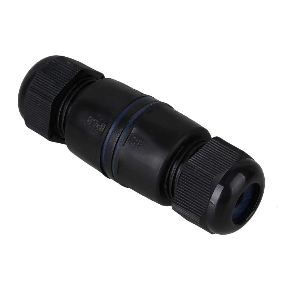 M25 IP68 RJ45 AP Водонепроницаемый черный соединитель двухсторонний CAT5 CAT6 позолоченный