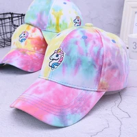 2019 new girls heart unicorn institute wind baseball hat summer cartoon sweet cute curved cap women hats