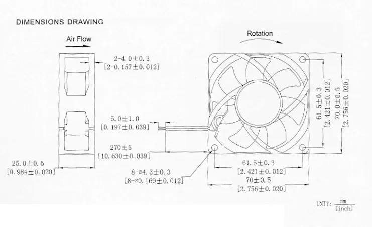 DC 12V 2pin 7025 7cm 70MM 70x25 Бесщеточный вентилятор охлаждения|Кулеры и системы охлаждения