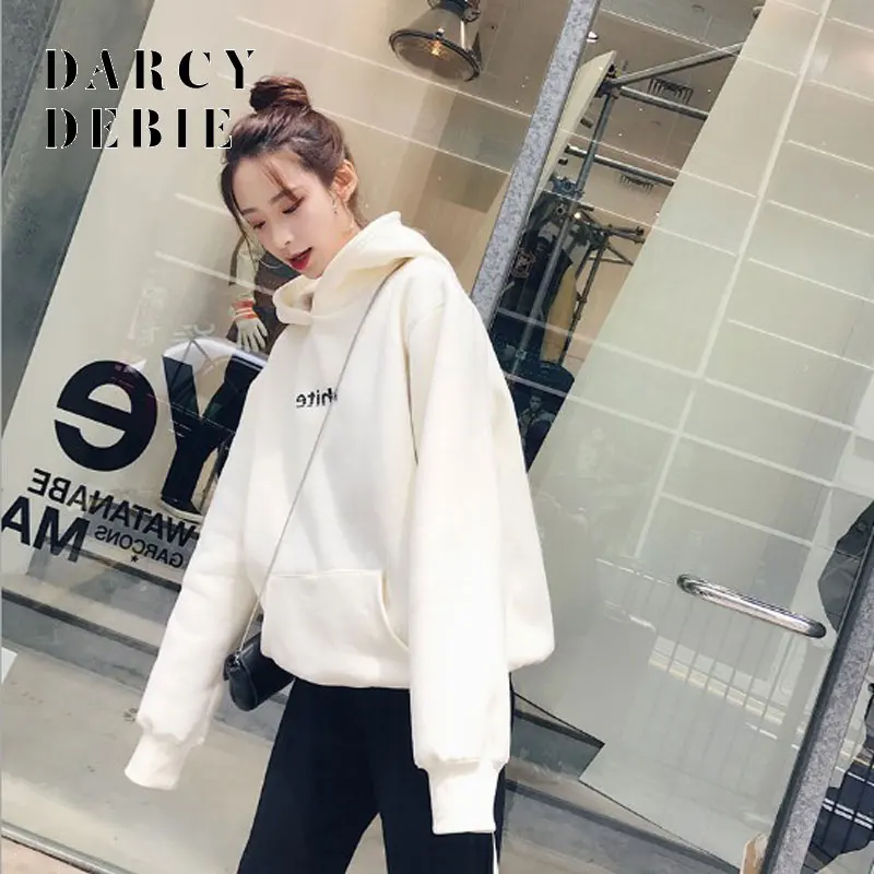 Новинка модные вельветовые пуловеры Darcydebie с длинными рукавами и надписью в стиле