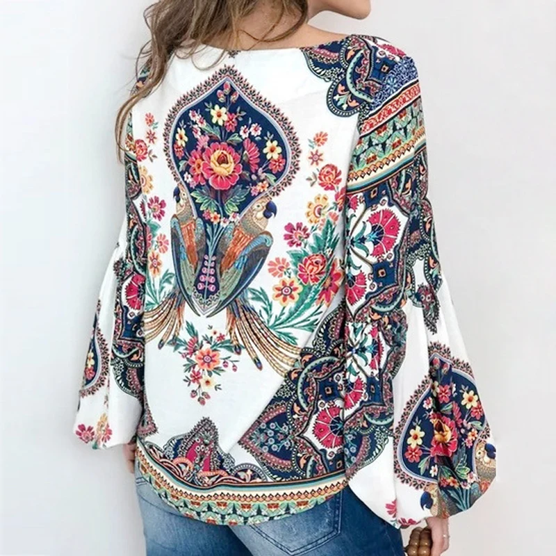 5XL летняя шифоновая блузка рубашка 2019 повседневные брюки-фонарики футболка с