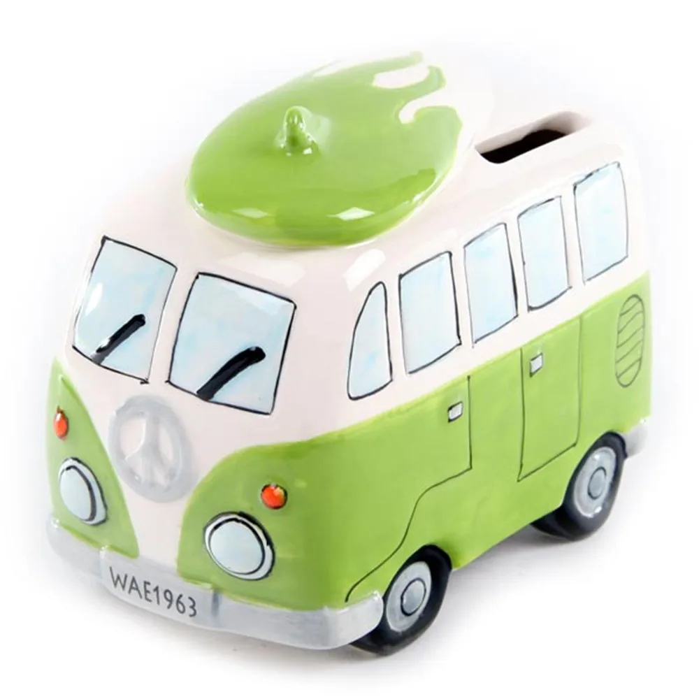 Campervan дизайн копилка Ретро Camper Van Surfer доска для серфинга на крыше керамическая