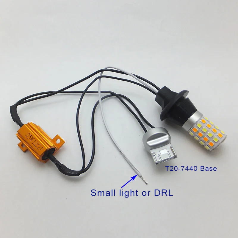 Двухцветные светодиодные дневные ходовые огни AMYWNTER T10 12 В T20 21 Вт DRL T15 Canbus|daytime