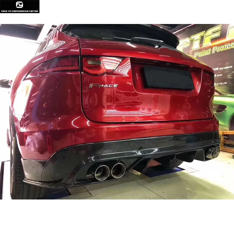 F-PACE диффузор заднего бампера из углеродного волокна для Jaguar F-PACE автостайлинг кузова Комплект