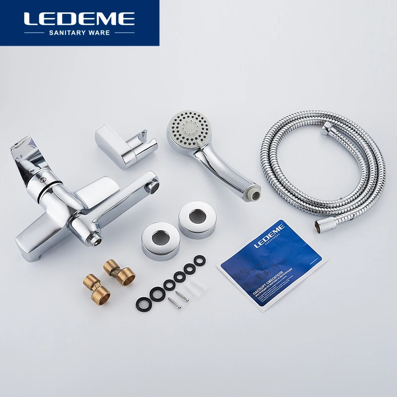 LEDEME Смеситель для ванны с коротким изливом 150 мм. латунь Цвет: хром L3140|bath bath|bath