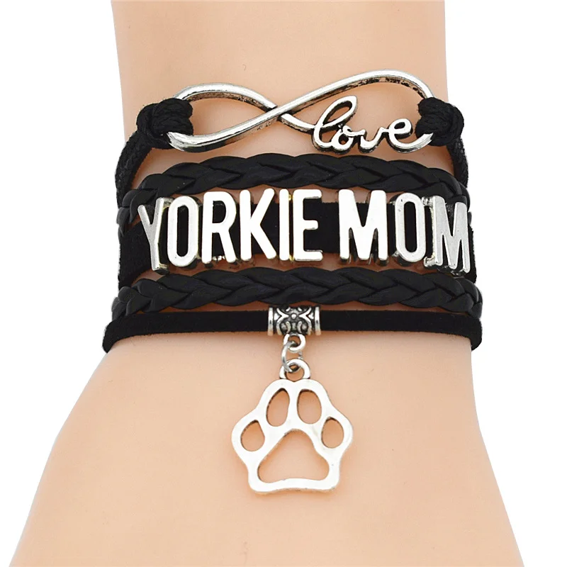 Новые модные подвески в виде собачьей лапы Infinity Love YORKIE MOM | Украшения и аксессуары