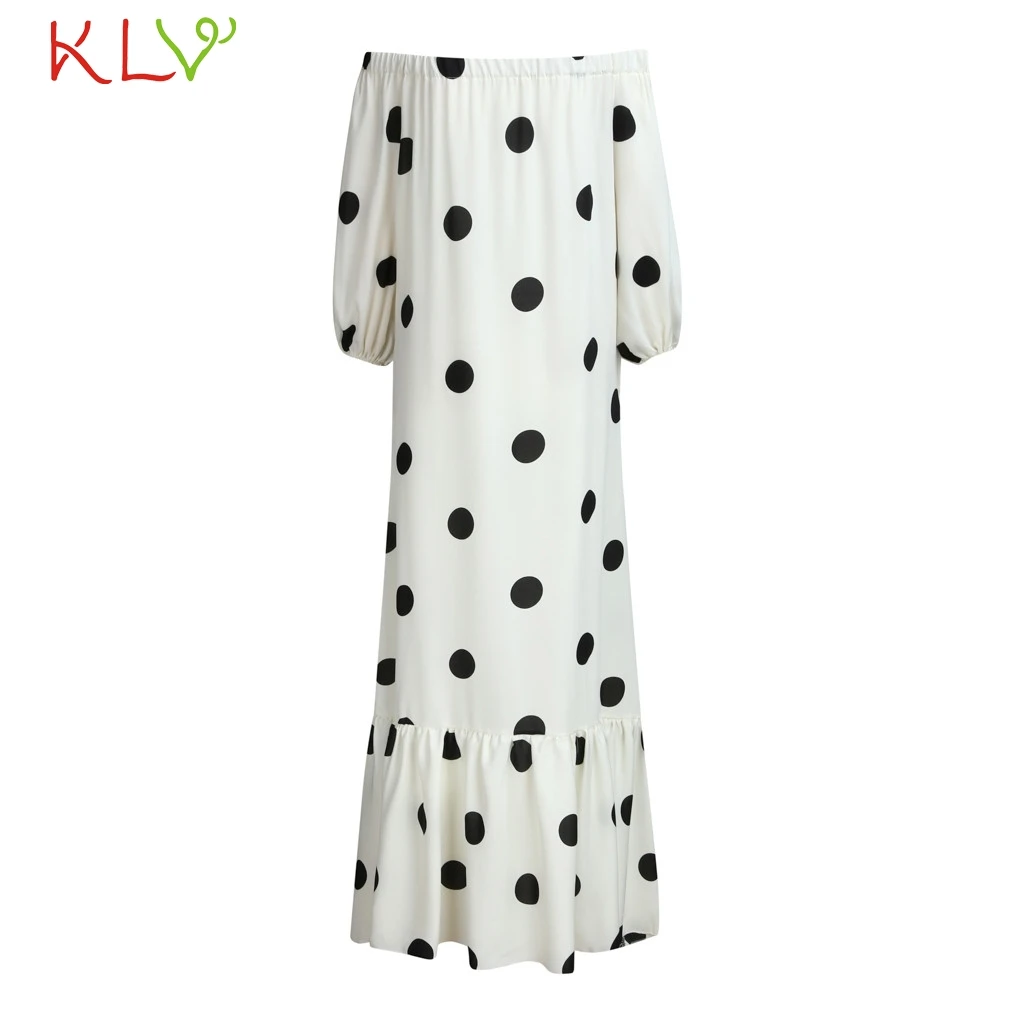 Dress Women Long Boho Dot Vintage Summer Maxi Elegant Casual Party Night 2019 Plus Size Vestidos Robe Femme 19May15 | Женская одежда