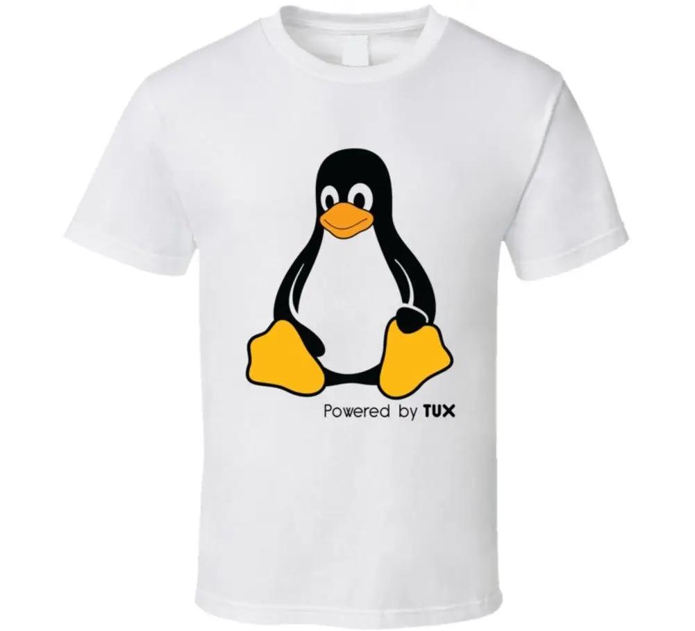 Забавная футболка с логотипом Tux Linux рисунком Мужская унисекс новая модная