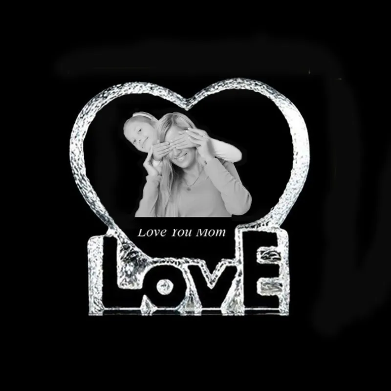XINTOU 3D лазерная гравировка любовь кристалл фоторамка Индивидуальные фотографии