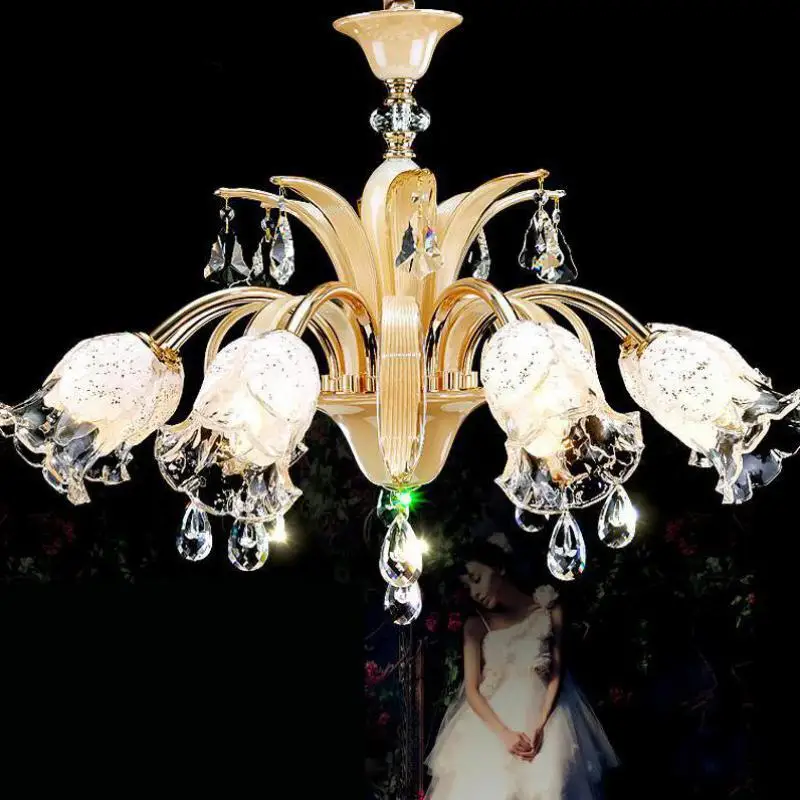 6/8/10 шт. золотые металлические светодиодная хрустальная люстра художественного