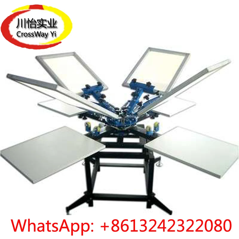 Четырехцветная машина для трафаретной печати на футболках|machine machine|machine printingmachine