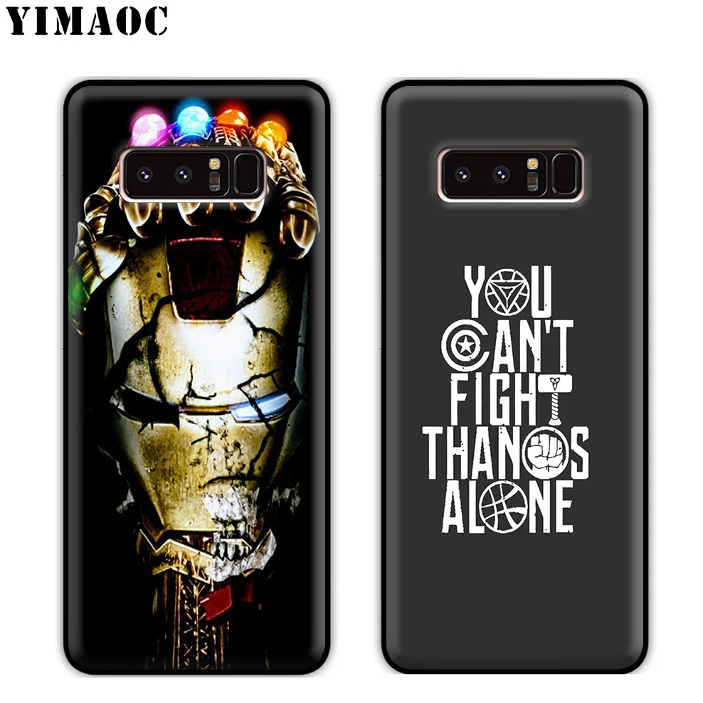 Мягкий силиконовый чехол YIMAOC Thanos marvel для samsung Galaxy S10 S10e S9 S8 Plus S7 S6 Edge J6 |