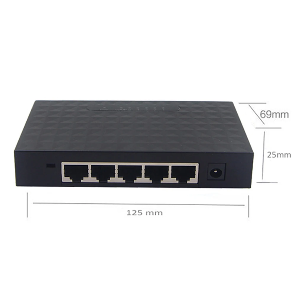 5 портовый сетевой гигабитный коммутатор 10/100/1000 Мбит/с Ethernet Lan Hub черный|Сетевые