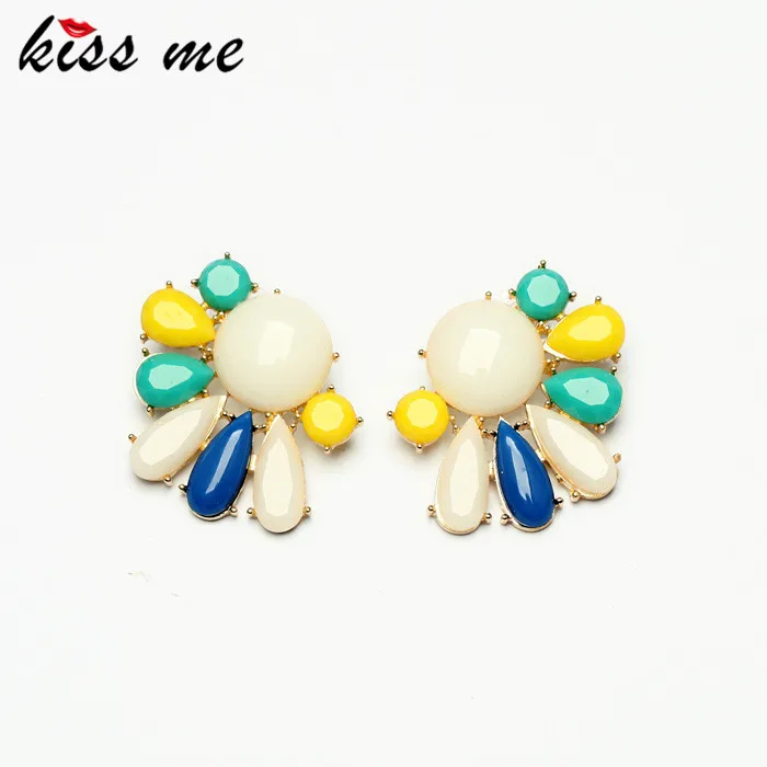 Новые стили 2017 модные ювелирные изделия растение из смолы Разноцветные