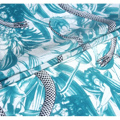 

Digital painting silk crepe de chine fabric summer clothing silk fabric for dress crepe silk fabric wholesale silk cloth