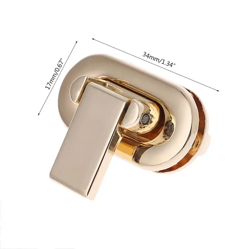 

THINKTHENDO Metal Clasp Turn Locks Twist Lock for DIY Handbag Shoulder Bag Purse Hardware Accessories