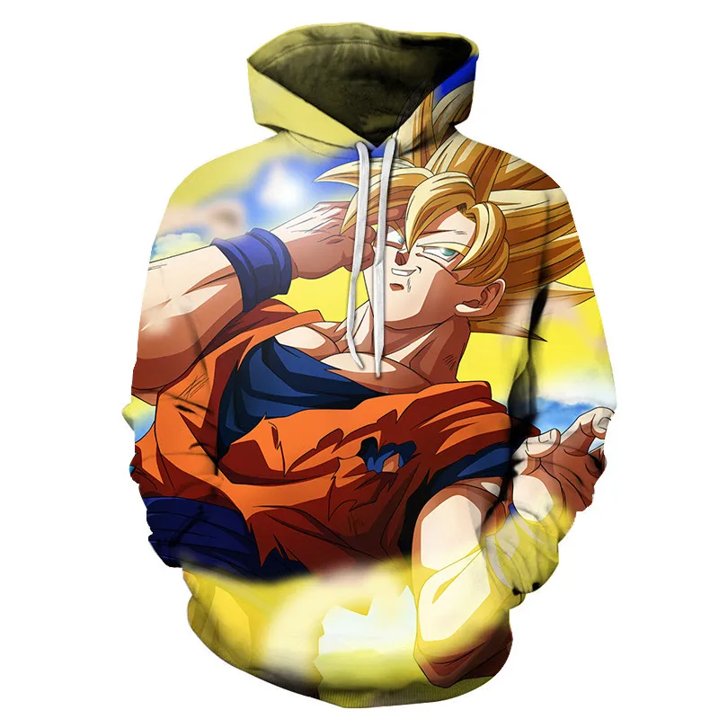 Новые nime толстовки Dragon Ball Z толстовки с капюшоном и карманами Goku 3D цифровая печать для мужчин и женщин с длинным рукавом новая Толстовка S-6XL - Цвет: AFKH3412