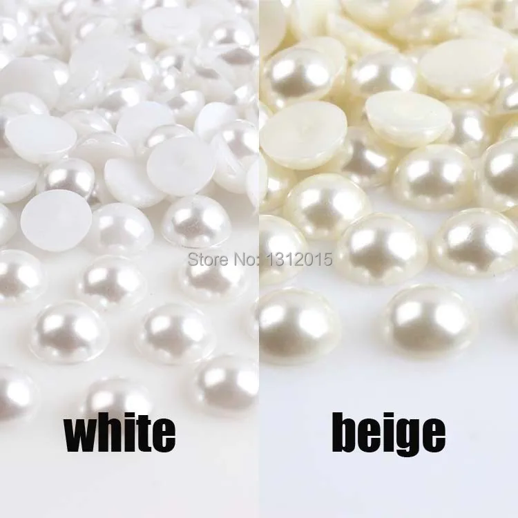 

Half Round Pearl beads Beads Flatback Cabochon Scrapbooking Craft For Diy 1000pcs 5mm BMZZ05m