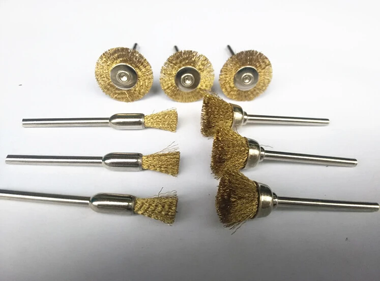 Щетки из проволоки и латуни 9 шт.|dremel accessories|wire brass brushbrass brush |